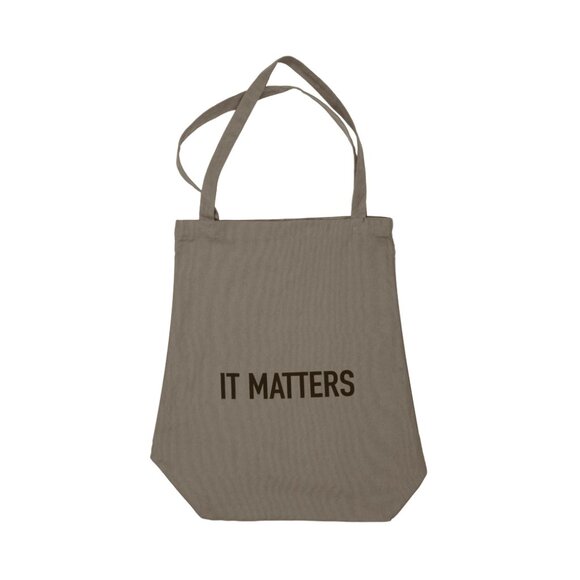 IT MATTERS Shoulder Bag NWT - Organic Cotton -Scandinavian Design -School Unisex - Picture 3 of 10